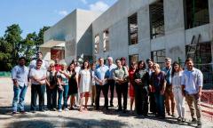 Achával y el Consejo Superior recorrieron la obra del edificio de la Universidad Nacional de Pilar