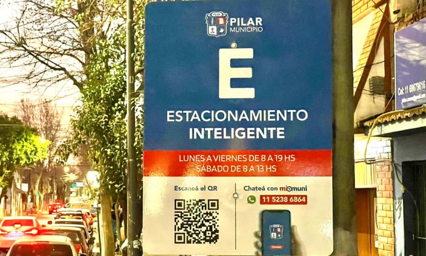 Empieza a funcionar el Estacionamiento Inteligente en el centro de Pilar