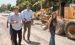 El intendente Achával supervisó la obra de renovación de la Ruta 8