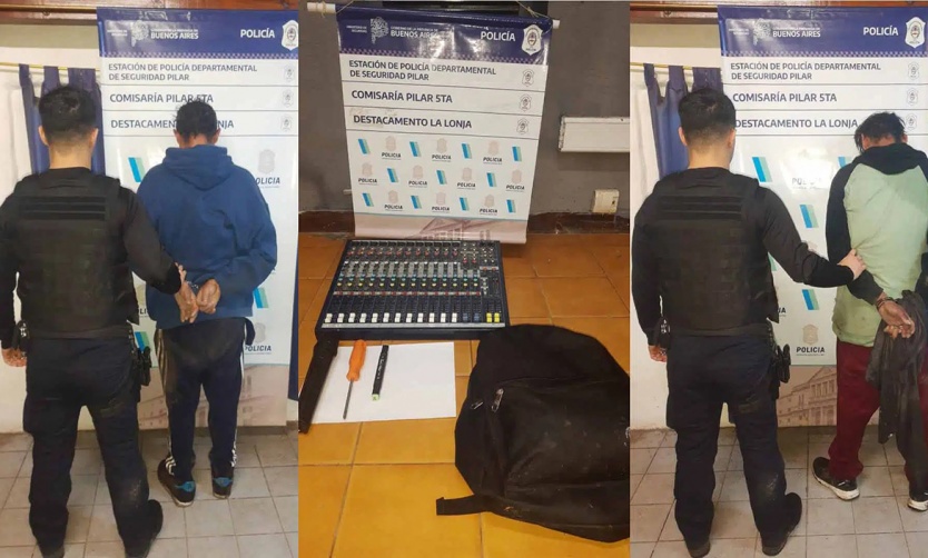 Cayeron dos acusados de robar en un salón de eventos