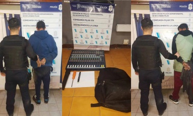 Cayeron dos acusados de robar en un salón de eventos