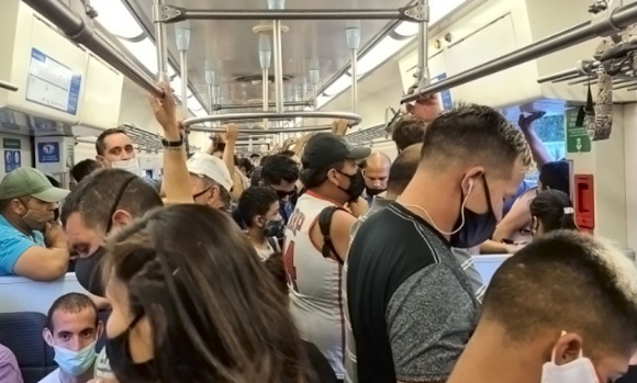 Sin protocolos de distanciamiento en el Tren San Martín