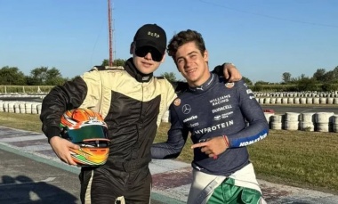 Colapinto y Bizarrap compitieron en Karting y compartieron un divertido intercambio en redes