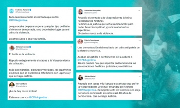 Los mensajes de repudio de la política pilarense por el atentado contra CFK