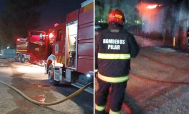 Se incendió un galpón de la empresa Dahi en Villa Rosa