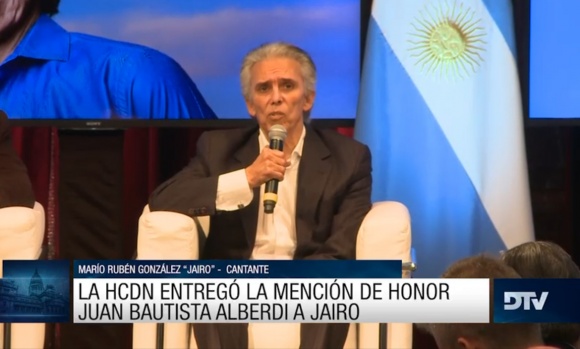 Diputados: se entregó la mención de honor “Dr. Juan Bautista Alberdi” a “Jairo”