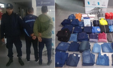 Detienen a delincuentes armados que robaban en locales de ropa de Pilar