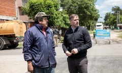 Achával recorrió obras de repavimentación en el barrio William Morris